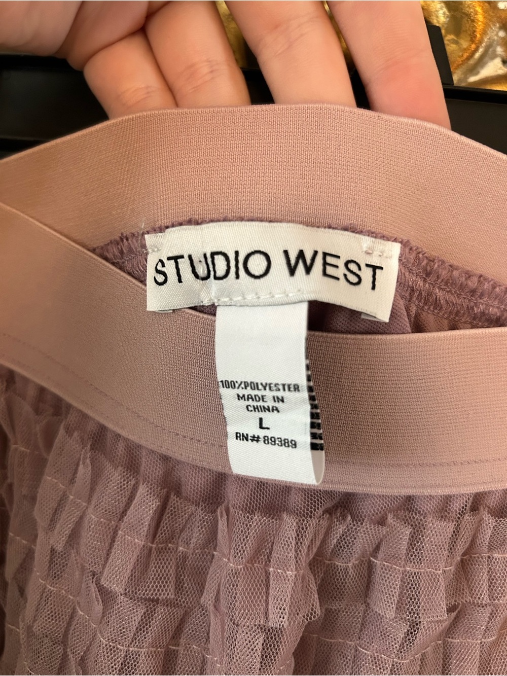 Mauve tulle skirt - Picture 2 of 3